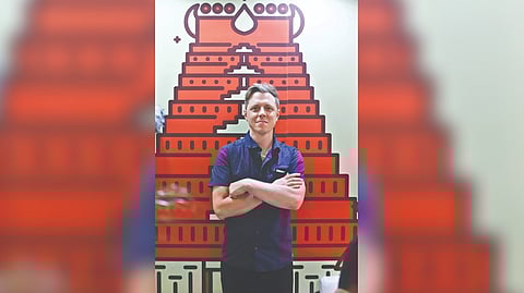 Geert van der Velde, CEO of Chessable, at the Olympiad venue