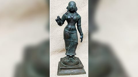 400-yr-old antique idol of a royal lady of the Sethupathy clan of TamilNadu from Sivagangai, worth over Rs 2 cr recovered by TN idol wing