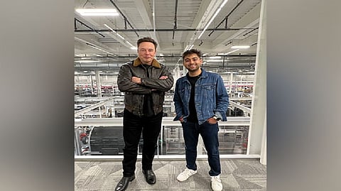 Elon Musk and his Twitter friend Pranay