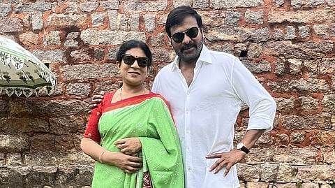 Chiranjeevi with his wife