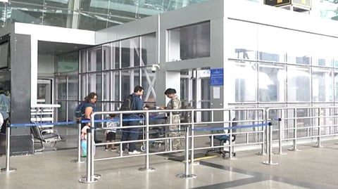 Security checking at the Chennai Airport
