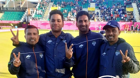 Navneet Singh (Second from the left) with Sunil Bahadur, Chandan Kumar Singh and Dinesh Kumar