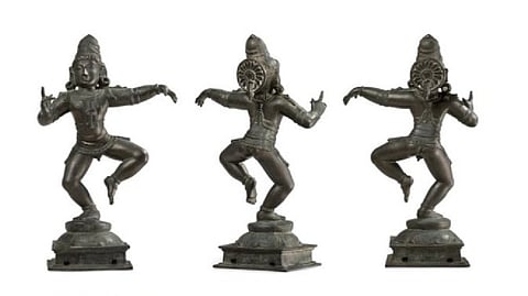 A bronze figure of Sambandar