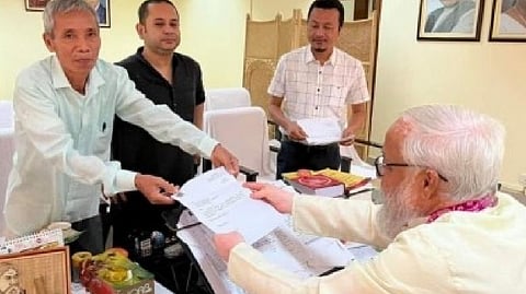 After Burba Mohan Tripura's resignation, BJP's strength has reduced to 35 in the 60-member Assembly