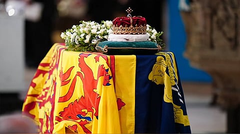 Queen Elizabeth's coffin