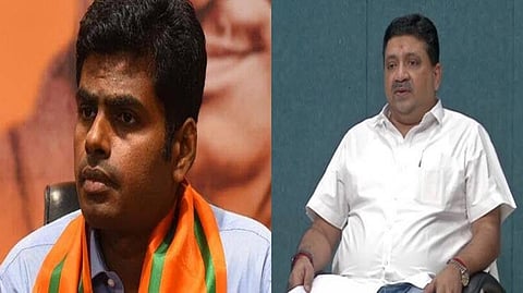 BJP president K Annamalai, State Finance Minister Palanivel Thiaga Rajan