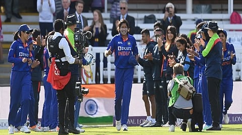 Jhulan at Lord's in her final match