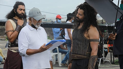 A scene from 'Ponniyin Selvan' set