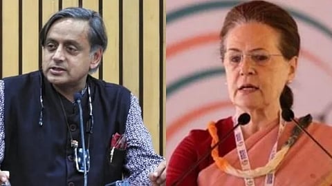 Shashi Tharoor & Sonia Gandhi