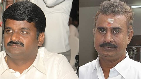 (L-R) AIADMK ex-ministers C Vijayabaskar and SP Velumani