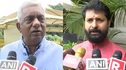 Congress MLA Nagaraj (left) and BJP MLA CT Ravi (right)