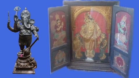 Vinayagar & Krishna painting