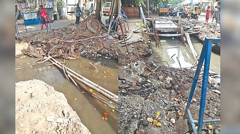 Residents stated that the underground copper cables were cut and stolen by unknown persons.