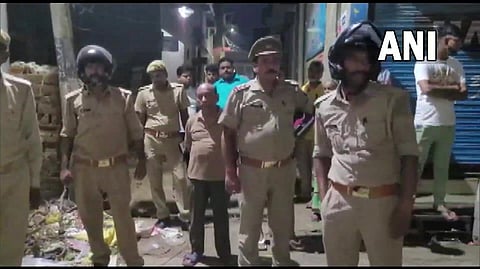 Deoria Police at the site of the incident