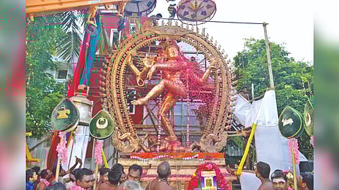 Largest panchaloha idol of Natarajar.