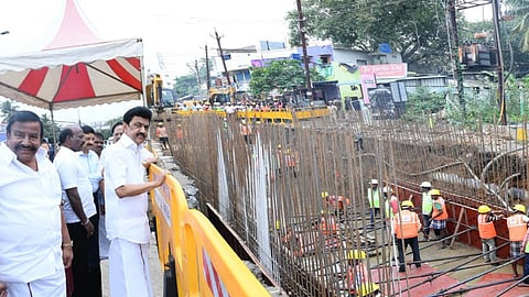 M K Stalin inspected various mitigation works jointly executed by Greater Chennai Corporation