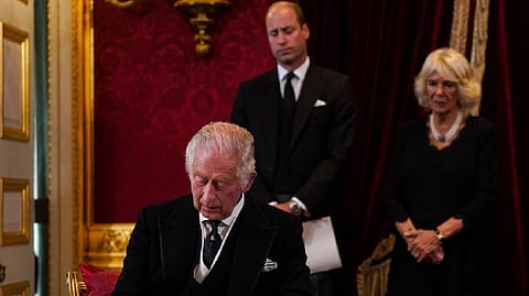 King Charles used this gift from sons in Accession Council
