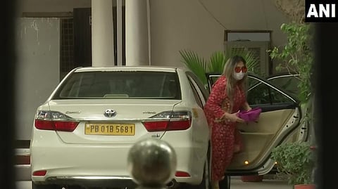 Jacqueline Fernandez arrives at the EOW office in Delhi