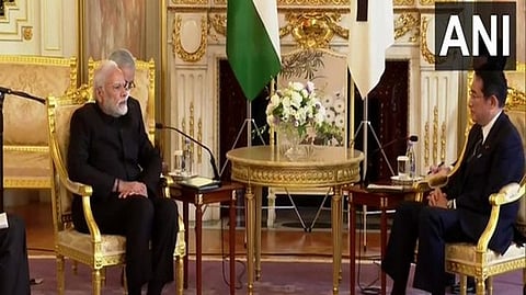 Prime Minister Narendra Modi with his Japanese counterpart Fumio Kishida.