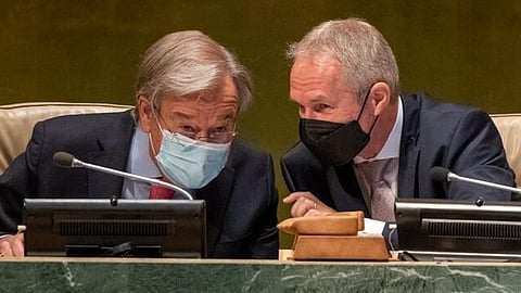 Antonio Guterres opened the high-level meeting of the General Assembly on Tuesday