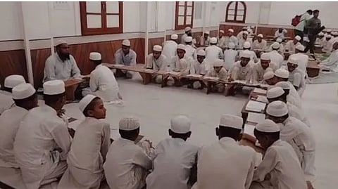 Mohan Bhagwat, interacts with students