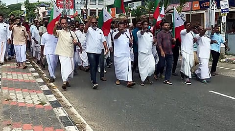 File picture of protesters during one-day strike in Kerala on September 23