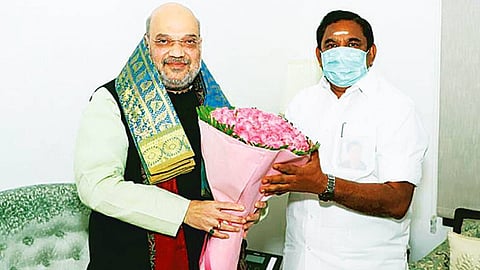 Union Home Minister Amit Shah with Edappadi K Palaniswami