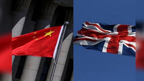 China and UK flags