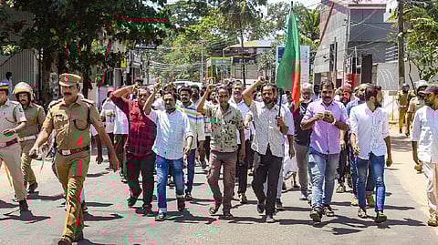 PFI protests in Kerala
