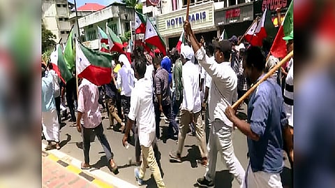 File picture of protesters during one-day strike in Kerala on September 23