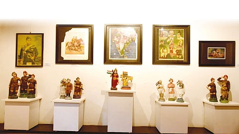 Golu dolls and prints they were modelled after