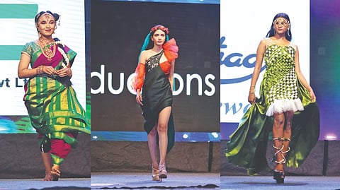 (L) Sai Varsha, Preethi and Ananya