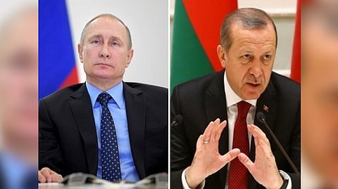 Russian President Vladimir Putin, Turkish President Recep Tayyip Erdogan (File Image)