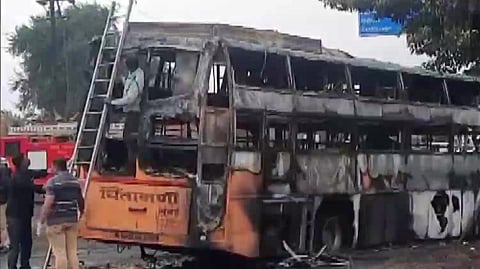 The bus which met with an accident