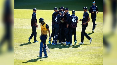 Team Namibia celebrating