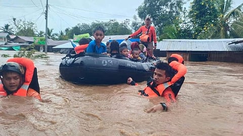 Philippine Coast Guard rescuing people