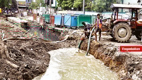 The works are being done by the storm water drains department of the Greater Chennai Corporation