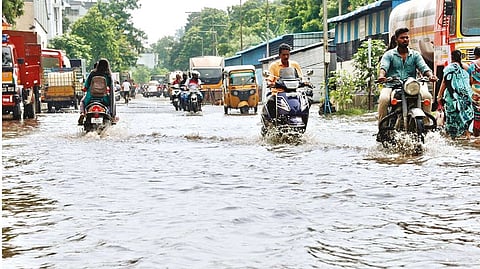 A flooded Tondiarpet on Friday