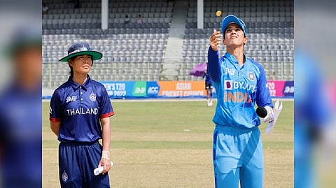 Thailand skipper Naruemol Chaiwai and India captain Smriti Mandhana
