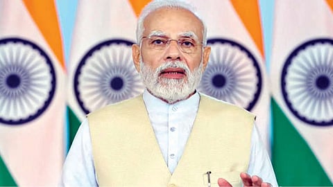 Modi addresses the inaugural session of the All India Conference of Law Ministers and Secretaries