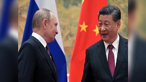 Russian President Vladimir Putin with Chinese President Xi Jinping