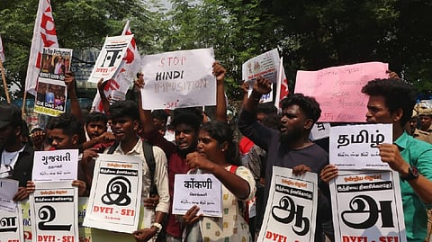 Protests in Chennai over ‘Hindi imposition’: Check pics