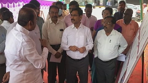 Chief Secretary visited Tambaram Corporation to inspect the ongoing works on Saturday.