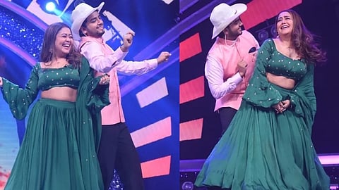 Shivam also creates a sweet moment by requesting Neha to shake her legs along with him on the stage