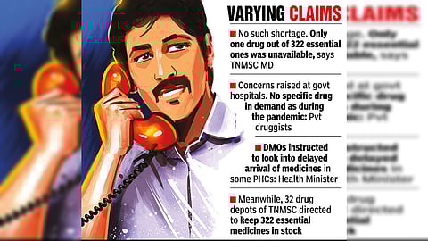 The 32 drug depots of TNMSC have been directed to keep 322 essential medicines in stock