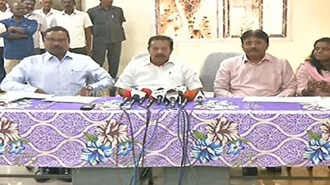 Ponmudy addressing the press