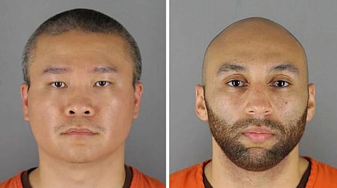 Photos provided by the Hennepin County Sheriff's Office in Minnesota, show Tou Thao, left, and J. Alexander Kueng. Keung has pleaded guilty to aiding and abetting manslaughter in the killing of George Floyd.
