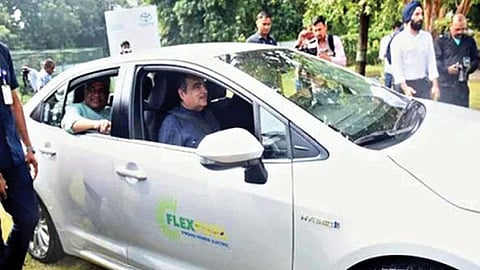 Nitin Gadkari at the wheels