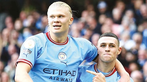 Erling Haaland and Phil Foden