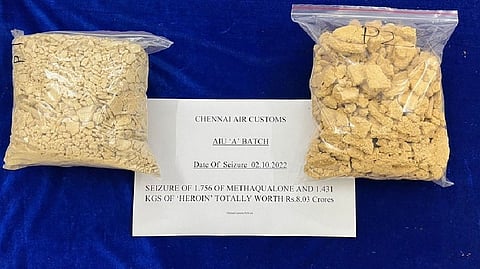 Narcotics seized from Ugandan woman in Chennai.